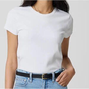 J Crew Essential Short-Sleeve Crewneck Tee shirt Size S flaw